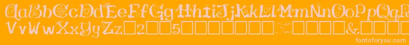 VirginRegular Font – Pink Fonts on Orange Background