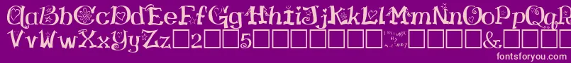VirginRegular Font – Pink Fonts on Purple Background