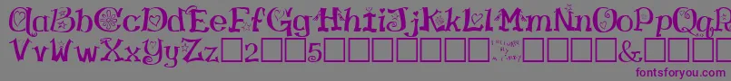 VirginRegular Font – Purple Fonts on Gray Background