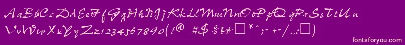 PeriskopRegular Font – Pink Fonts on Purple Background