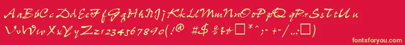 PeriskopRegular Font – Yellow Fonts on Red Background