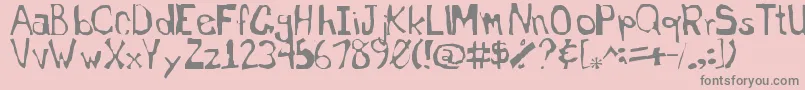 Somewheresomehow0 Font – Gray Fonts on Pink Background