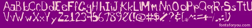 Somewheresomehow0 Font – Pink Fonts on Purple Background