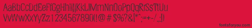 HeliumantiqueLightRegular Font – Black Fonts on Red Background