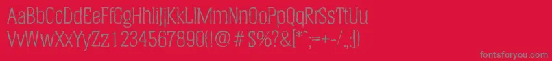 HeliumantiqueLightRegular Font – Gray Fonts on Red Background