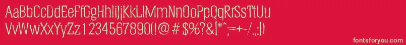 HeliumantiqueLightRegular Font – Green Fonts on Red Background