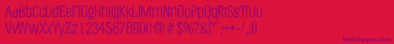 HeliumantiqueLightRegular Font – Purple Fonts on Red Background