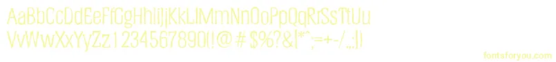 HeliumantiqueLightRegular Font – Yellow Fonts on White Background