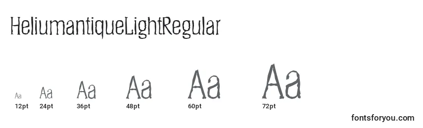 Размеры шрифта HeliumantiqueLightRegular