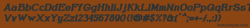 GabrielSerifBoldItalic-Schriftart – Schwarze Schriften auf braunem Hintergrund