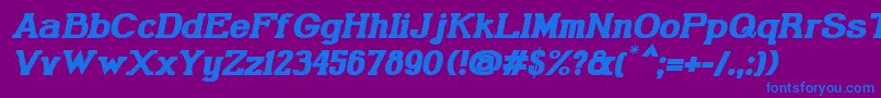 GabrielSerifBoldItalic Font – Blue Fonts on Purple Background