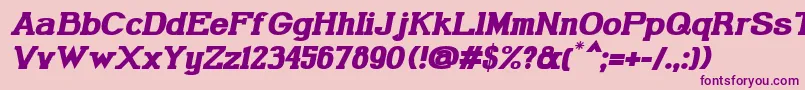 GabrielSerifBoldItalic Font – Purple Fonts on Pink Background