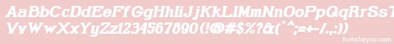 GabrielSerifBoldItalic Font – White Fonts on Pink Background