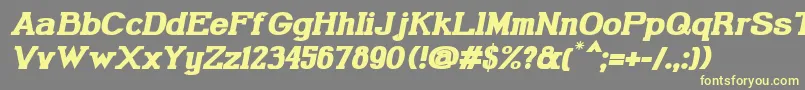 GabrielSerifBoldItalic Font – Yellow Fonts on Gray Background