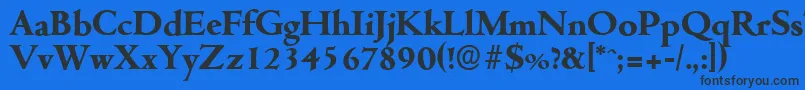CambridgeserialXboldRegular Font – Black Fonts on Blue Background