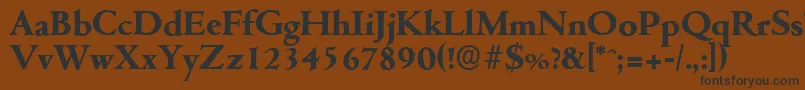 CambridgeserialXboldRegular Font – Black Fonts on Brown Background