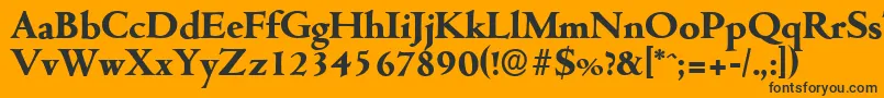 CambridgeserialXboldRegular Font – Black Fonts on Orange Background