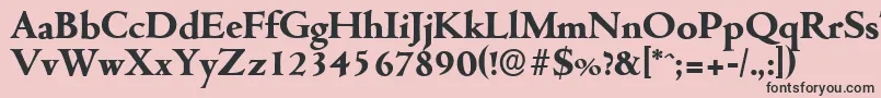 フォントCambridgeserialXboldRegular – ピンクの背景に黒い文字