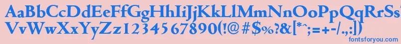CambridgeserialXboldRegular Font – Blue Fonts on Pink Background