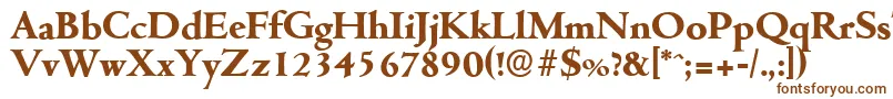 Czcionka CambridgeserialXboldRegular – brązowe czcionki