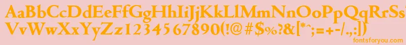 CambridgeserialXboldRegular Font – Orange Fonts on Pink Background