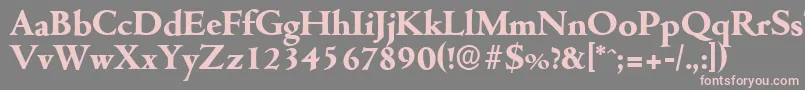 CambridgeserialXboldRegular Font – Pink Fonts on Gray Background