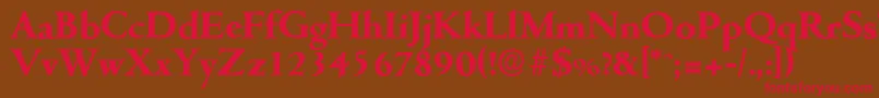 CambridgeserialXboldRegular Font – Red Fonts on Brown Background