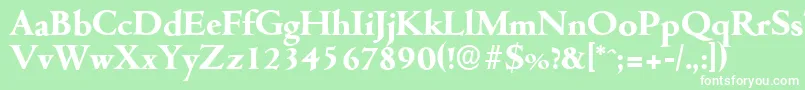 CambridgeserialXboldRegular Font – White Fonts on Green Background