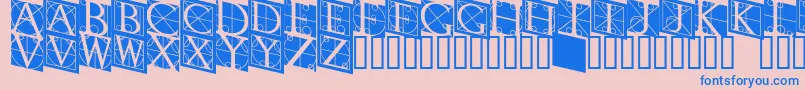 Rodgauerthree Font – Blue Fonts on Pink Background