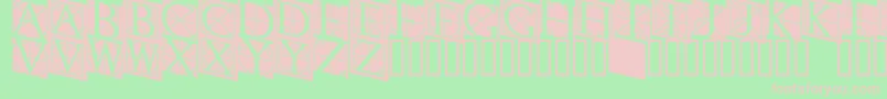 Rodgauerthree Font – Pink Fonts on Green Background