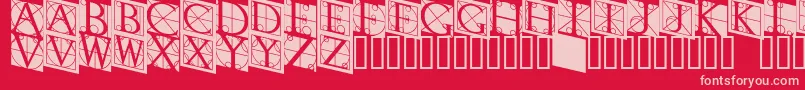 Rodgauerthree Font – Pink Fonts on Red Background