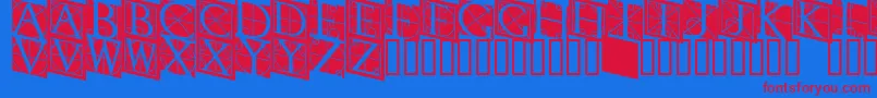 Rodgauerthree Font – Red Fonts on Blue Background