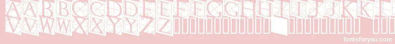 Rodgauerthree-Schriftart – Weiße Schriften auf rosa Hintergrund