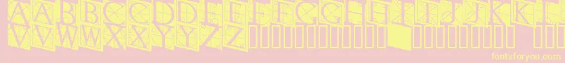 Rodgauerthree Font – Yellow Fonts on Pink Background