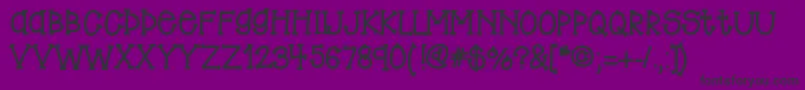 Hellobigben-fontti – mustat fontit violetilla taustalla