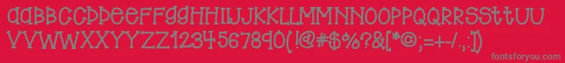 Fonte Hellobigben – fontes cinzas em um fundo vermelho