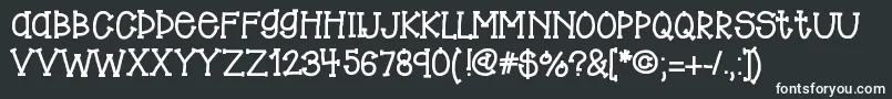 Шрифт Hellobigben – белые шрифты на чёрном фоне