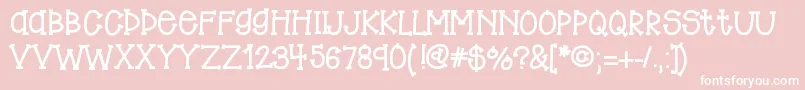 Hellobigben Font – White Fonts on Pink Background