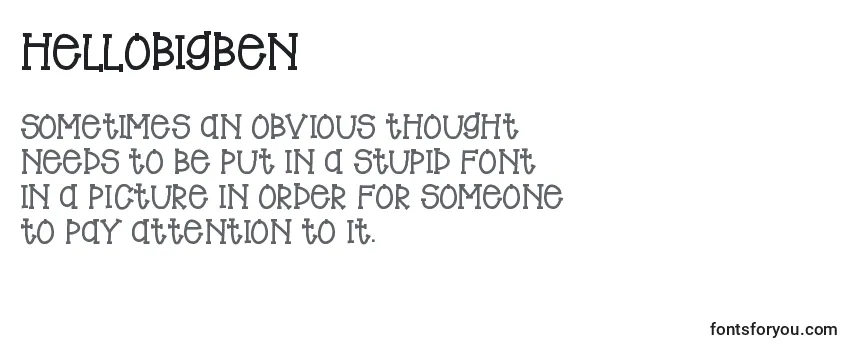 Review of the Hellobigben Font