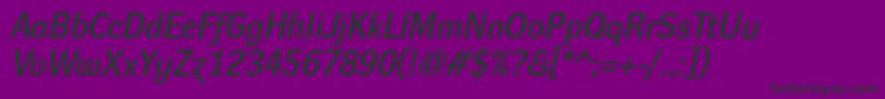 DynagroteskdItalic Font – Black Fonts on Purple Background