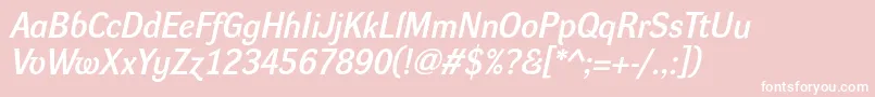 DynagroteskdItalic Font – White Fonts on Pink Background