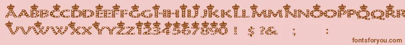 Hearts1 Font – Brown Fonts on Pink Background