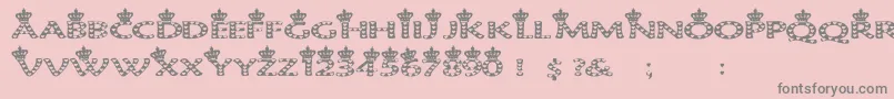 Hearts1 Font – Gray Fonts on Pink Background