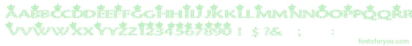 Hearts1 Font – Green Fonts on White Background