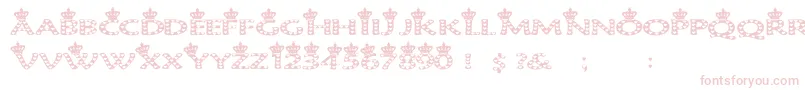 Hearts1 Font – Pink Fonts on White Background