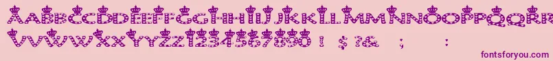 Hearts1 Font – Purple Fonts on Pink Background