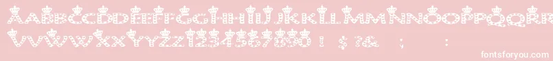 Hearts1 Font – White Fonts on Pink Background
