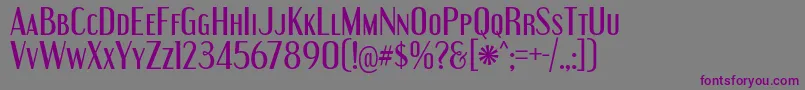 EngebrechtreRg Font – Purple Fonts on Gray Background