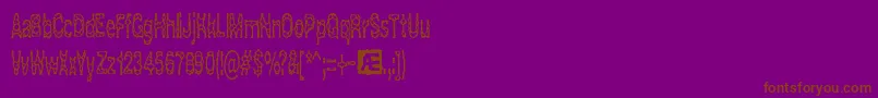 Acidrefl Font – Brown Fonts on Purple Background