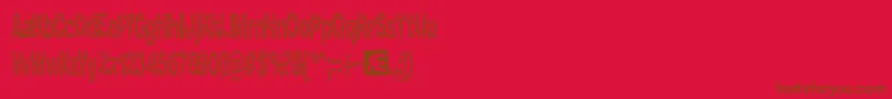 フォントAcidrefl – 赤い背景に茶色の文字